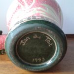 Jan du Toit - Pink & White Tulip Pot with Lid (SOLD) - Image 4