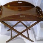 Mahogany-stained Butler's Tray on Stand