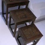 Nest of 3 Chinese Carved Tables SOLD - Image 3
