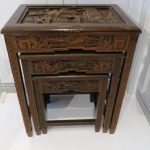 Nest of 3 Chinese Carved Tables SOLD